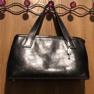 Rare Fossil Best Polished Leather Ever! Vintage Bag Satchel EUC